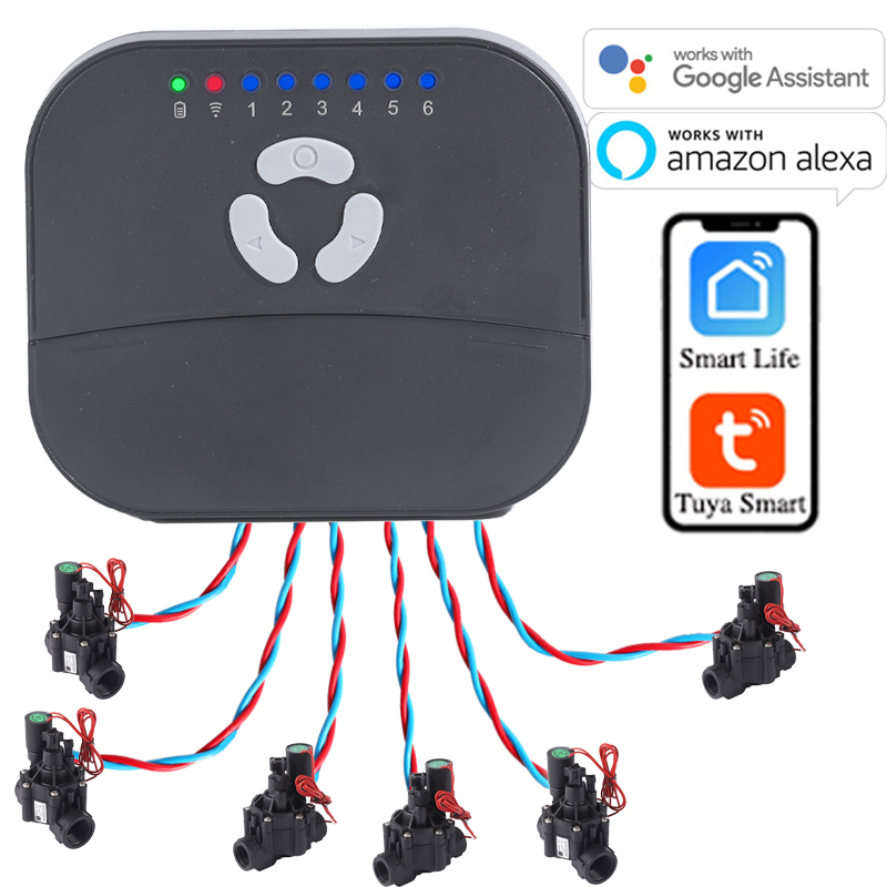 Smart Garden Monitoring System - Minuteur d'arrosage intelligent Tuya 6 zones