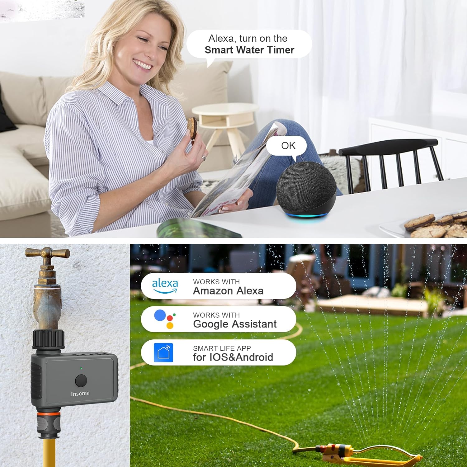 Insoma Wifi minuterie d'arrosa - Smart Garden Monitoring System avis et prix